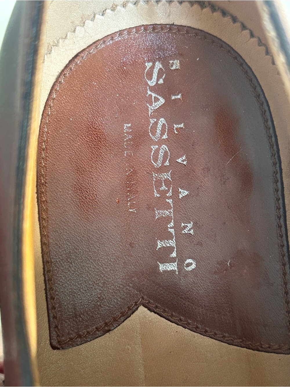 Silvano Sassetti Brown Leather Cap Toe Brogue Oxford Dress Shoes US 11.5 - Picture 6 of 11